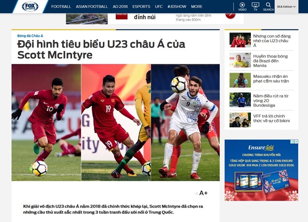 Championnat d’Asie U23: deux Vietnamiens dans 