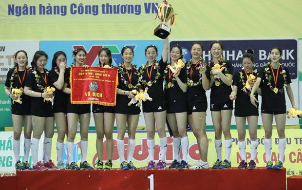 Une selection chinoise sacree champion du tournoi international de volley-ball feminin VTV Cup VTV9 hinh anh 1