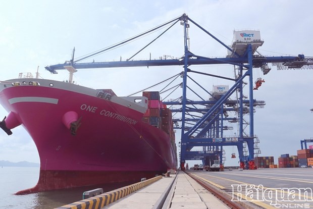 Le port maritime international de Hai Phong accueille un porte-conteneur de 90.000 tonnes hinh anh 1