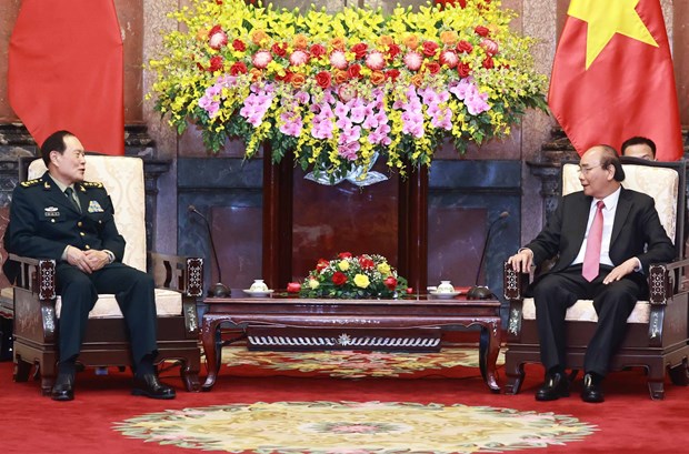 Le president Nguyen Xuan Phuc recoit le ministre chinois de la Defense hinh anh 1