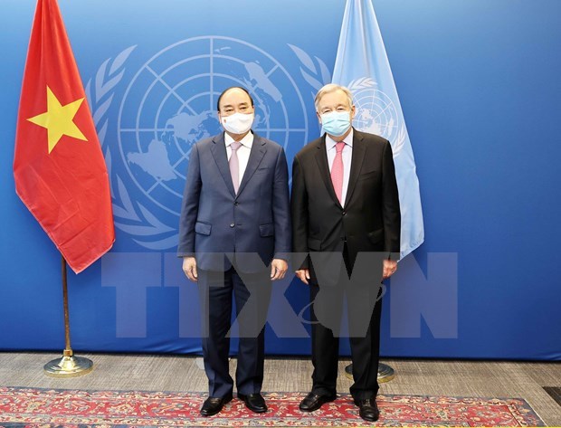 Le president vietnamien rencontre de hauts dirigeants de l'ONU hinh anh 2