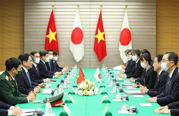 La visite du PM Pham Minh Chinh au Japon largement couverte par les medias japonais hinh anh 1