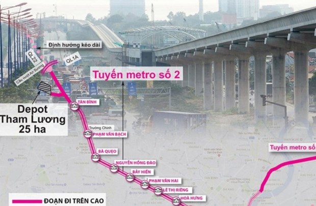 Ho Chi Minh-Ville debutera la construction de la ligne de metro N°2 en 2022 hinh anh 1