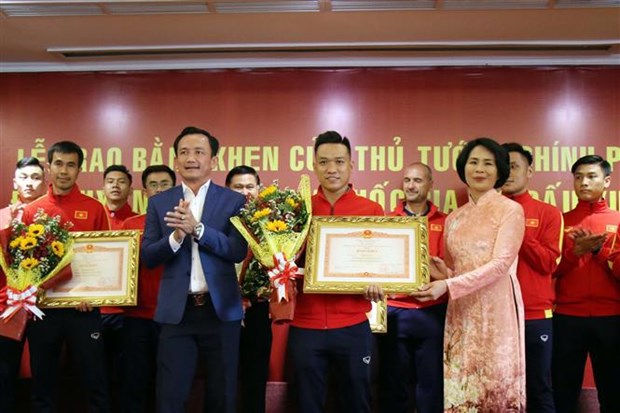 La selection vietnamienne de futsal a l'honneur hinh anh 1