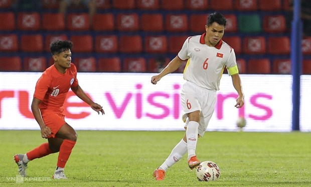 Championnat U23 de l’Asie du Sud-Est 2022 : le Vietnam a battu Singapour 7-0 hinh anh 1