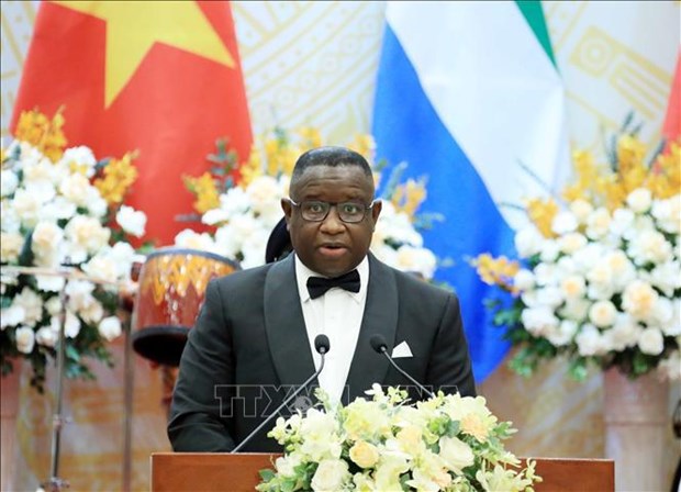 Le president de Sierra Leone termine avec succes sa visite officielle au Vietnam hinh anh 1