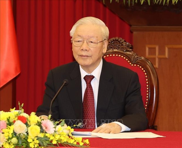 Les dirigeants vietnamiens formulent des vœux a leurs homologues laos et cambodgiens hinh anh 1
