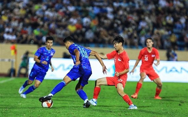 SEA Games 31: Singapour s’incline 0-5 devant la Thailande en football masculin hinh anh 1