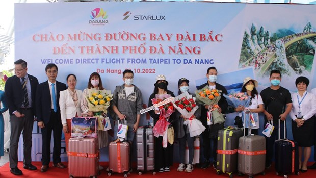 Da Nang accueille les touristes sur le premier vol direct depuis Taipei apres Covid-19 hinh anh 1