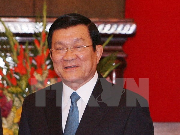 Le president Truong Tan Sang recoit le vice-Premier ministre laotien hinh anh 1