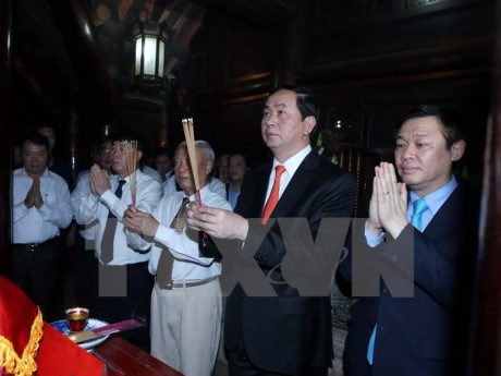 Le president Tran Dai Quang assiste a l'ouverture de la fete traditionnelle de Truong Yen hinh anh 1