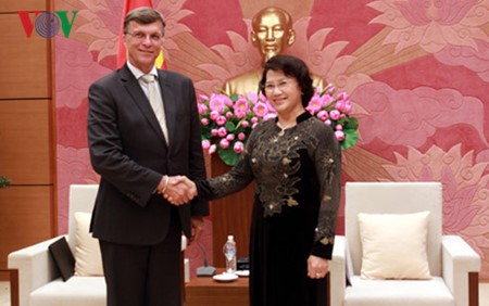 La vice-presidente de l’AN Nguyen Thi Kim Ngan recoit les ambassadeurs chinois et australien hinh anh 2