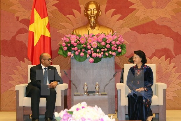 Nguyen Thi Kim Ngan recoit les ambassadeurs russe, japonais et cubain hinh anh 3