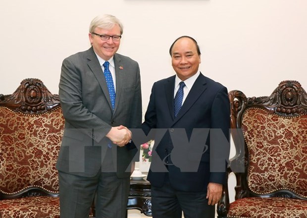 Nguyen Xuan Phuc recoit l’ancien Premier ministre australien Kevin Rudd hinh anh 1