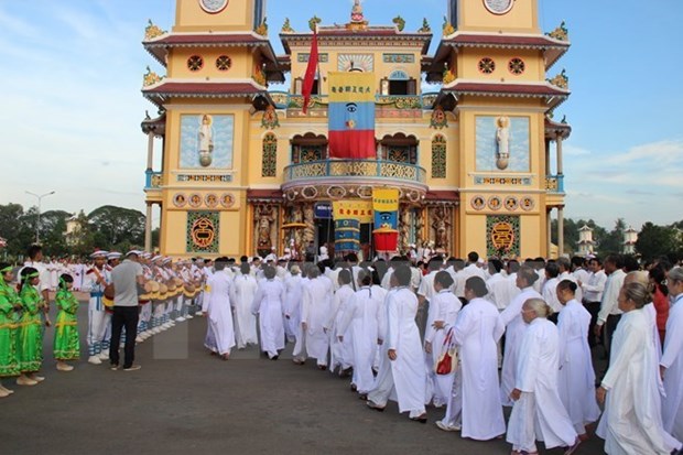 L'Eglise des missionnaires caodaistes celebre le 60e anniversaire de sa fondation hinh anh 1
