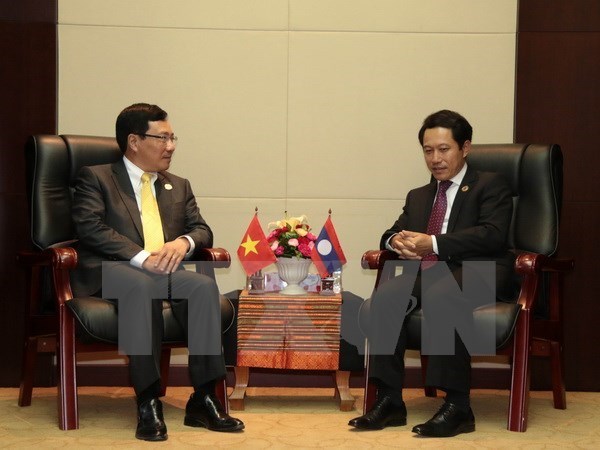 Pham Binh Minh rencontre les ministres des Affaires etrangeres du Laos et du Brunei hinh anh 1
