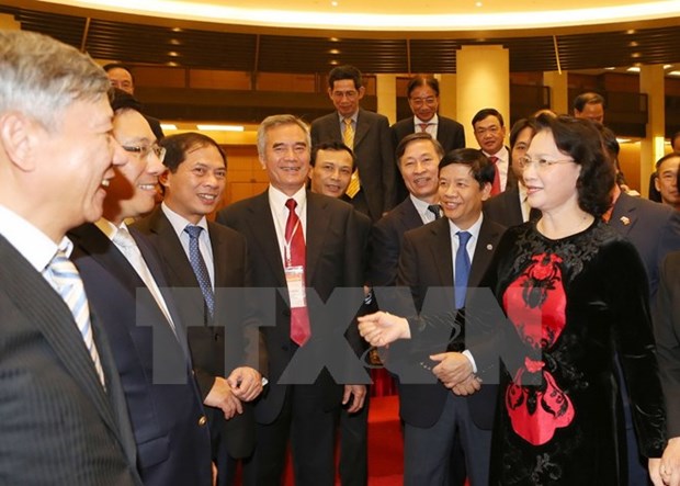 La presidente de l'AN Nguyen Thi Kim Ngan recoit des diplomates en mission a l’etranger hinh anh 1