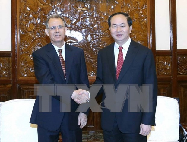 Le chef de l'Etat vietnamien recoit l’ambassadeur marocain hinh anh 1
