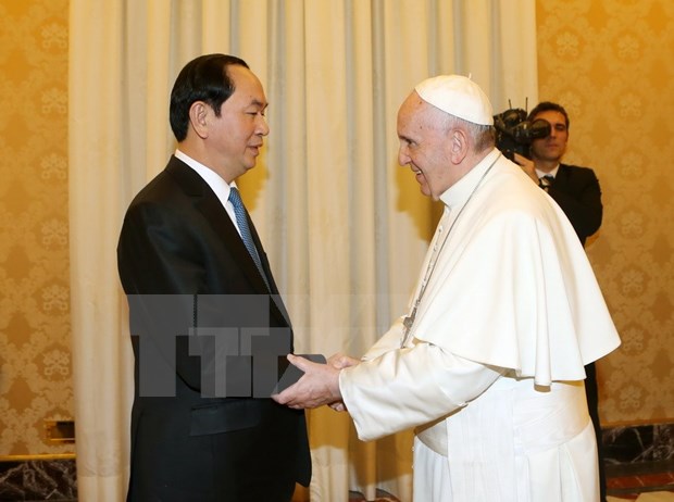 Tran Dai Quang rencontre le pape Francois hinh anh 1