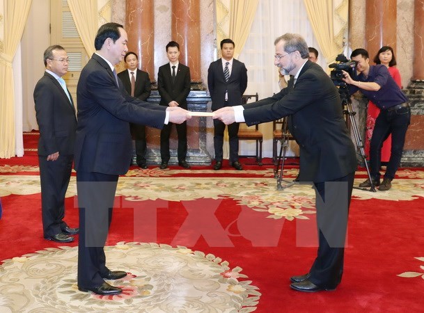 Le president vietnamien recoit de nouveaux ambassadeurs hinh anh 5