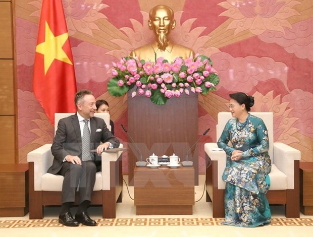 La presidente de l'AN Nguyen Thi Kim Ngan recoit l'ambassadeur de la R. tcheque hinh anh 1