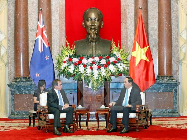 Le president Tran Dai Quang recoit le ministre neo-zelandais des AE hinh anh 1