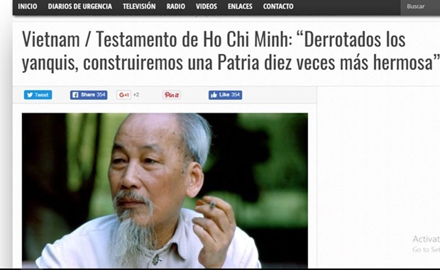 Les medias argentins louent la direction du President Ho Chi Minh hinh anh 1