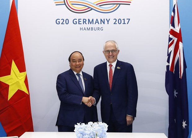 Le PM vietnamien rencontre les dirigeants de R. de Coree et d’Australie a Hambourg hinh anh 2