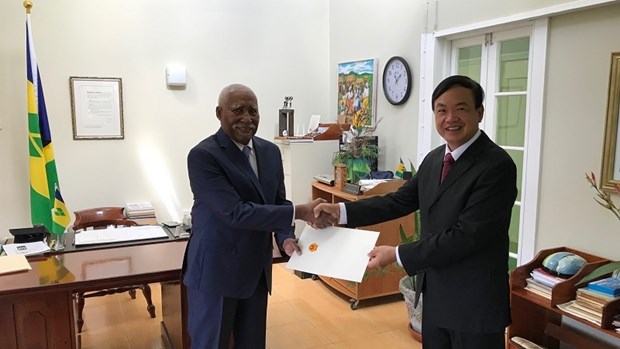 L'Ambassadeur vietnamien a Saint-Vincent-et-les-Grenadines presente ses lettres de creance hinh anh 1