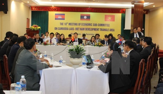 Dixieme reunion des sous-comites economiques du Triangle de developpement Cambodge-Laos-Vietnam hinh anh 1
