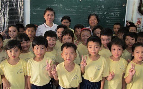 Une classe gratuite pour les enfants defavorises de Ho Chi Minh- Ville hinh anh 2