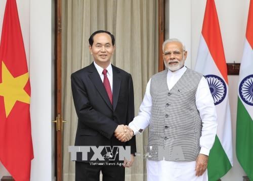 Entretien entre le president vietnamien et le Premier ministre indien hinh anh 1