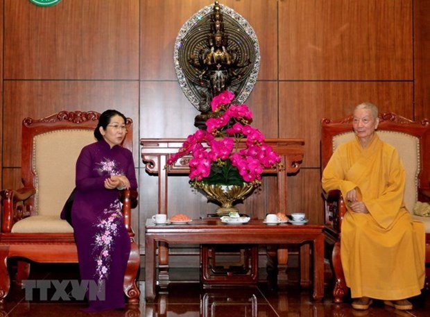 Les dirigeants de HCM-Ville saluent l'anniversaire de Bouddha hinh anh 1