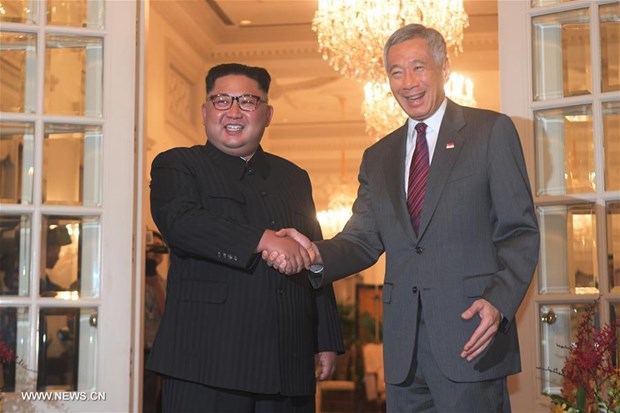 Le PM singapourien Lee Hsien Loong rencontre le dirigeant de la RPDC Kim Jong-un hinh anh 1