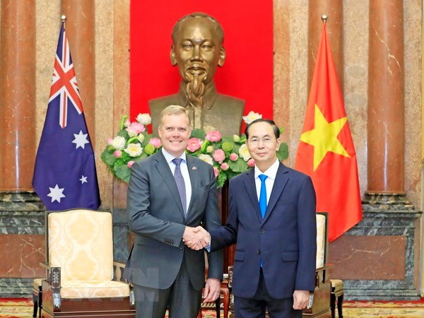 Le president Tran Dai Quang recoit le president de la Chambre des representants australienne hinh anh 1