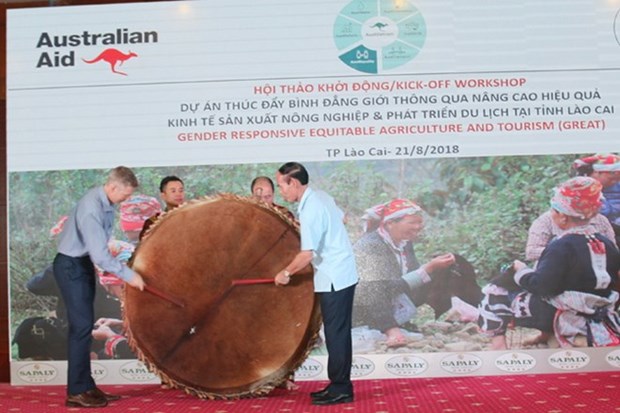 Aide australienne pour promouvoir l'egalite des sexes via l'agriculture et le tourisme a Lao Cai hinh anh 1