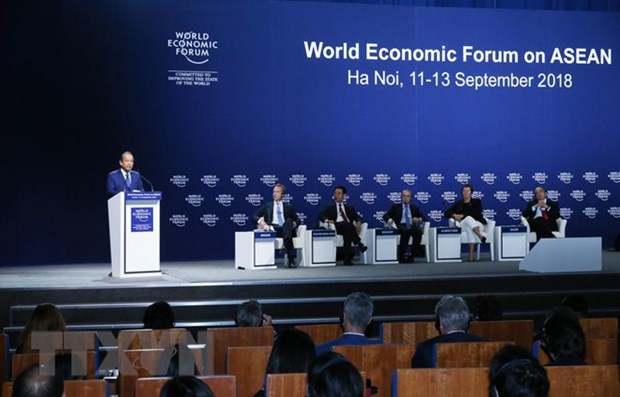 Cloture du Forum economique mondial sur l’ASEAN 2018 hinh anh 1