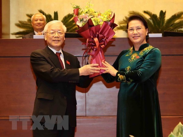 Des dirigeants etrangers felicitent le president du Vietnam Nguyen Phu Trong hinh anh 1