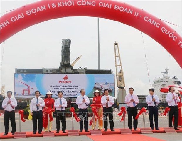 Inauguration de la phase 1 du port international de Long An hinh anh 1
