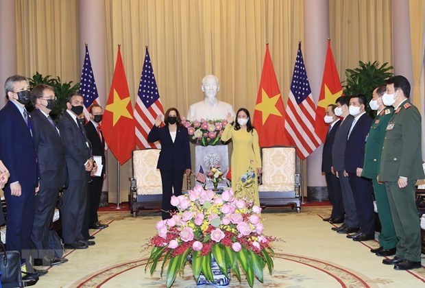 La vice-presidente du Vietnam recoit son homologue americaine Kamala Harris hinh anh 1