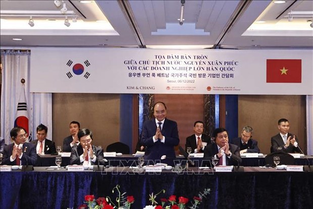 Le president vietnamien participe au Forum d’affaires Vietnam-Republique de Coree hinh anh 1