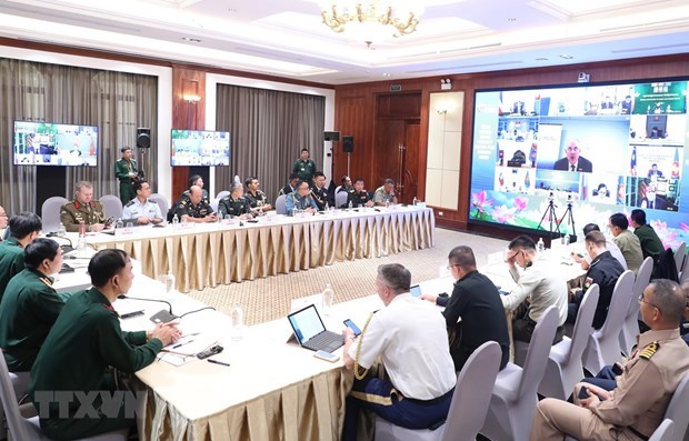 Conference en ligne du groupe de travail des hauts officiels de la defense de l'ASEAN hinh anh 1