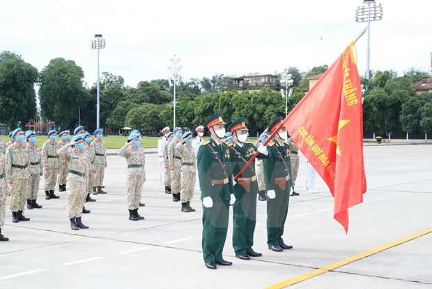 Ceremonie de commemoration de l'oncle Ho des officiers de l'Hopital de campagne de niveau 2 N°2 hinh anh 1