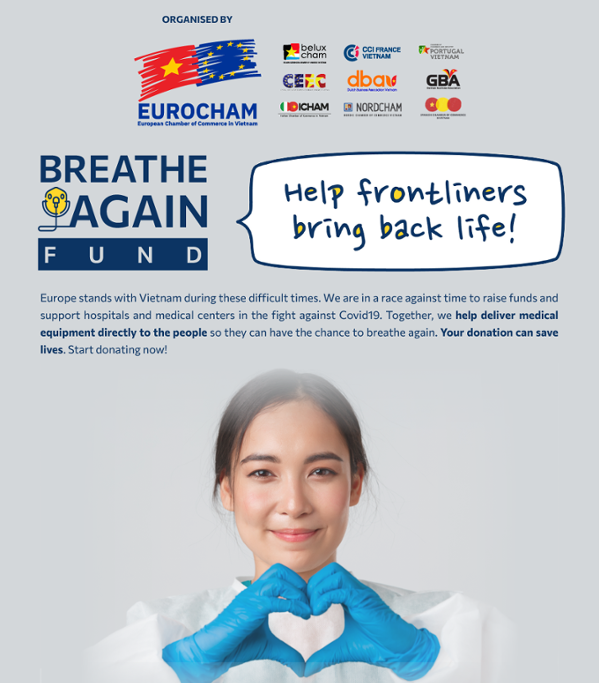 EuroCham: «Breathe Again» pour soutenir la prevention du COVID-19 au Vietnam hinh anh 1