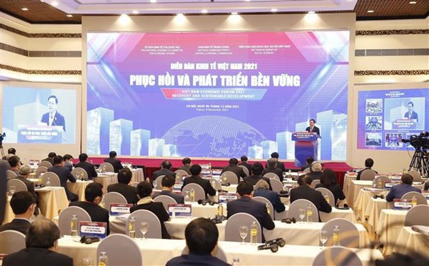 Cloture du Forum economique du Vietnam 2021 sur la relance et le developpement durable hinh anh 2