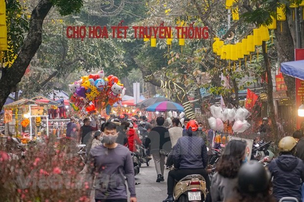 Hanoi : Ouverture du marche aux fleurs de Hang Luoc hinh anh 1