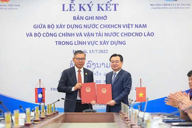 Vietnam et Laos renforcent la cooperation dans la construction hinh anh 1