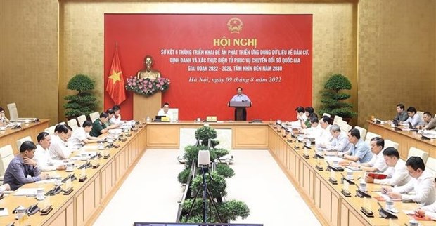 Le Premier ministre preside une conference sur le projet sur les donnees demographiques hinh anh 1