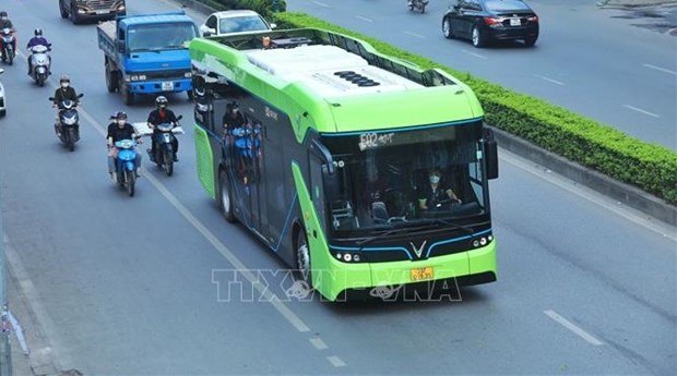 Hanoi s'efforce de developper les bus electriques pour ameliorer la qualite de l'air hinh anh 1