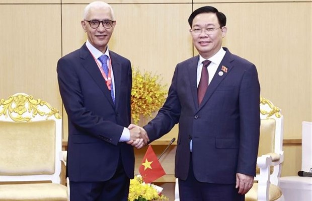 Le president de l’AN Vuong Dinh Hue rencontre le president de la Chambre des representants du Maroc hinh anh 1